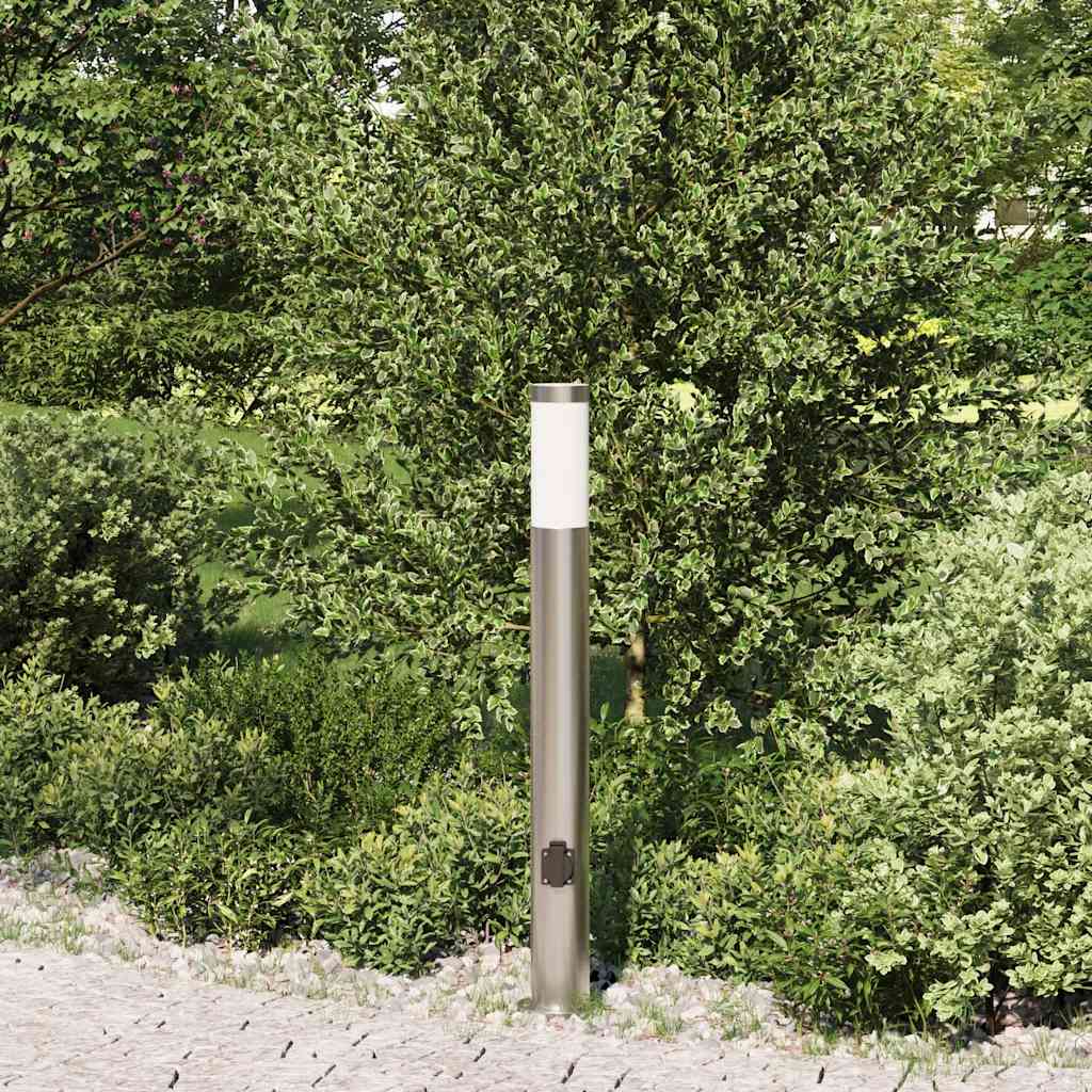 Stupić s utičnicom 80 cm od nehrđajućeg čelika IP44