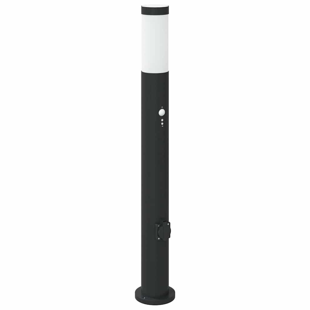 Stupić sa senzorom i utičnicom 3 kom 80 cm nehrđajući čelik IP44