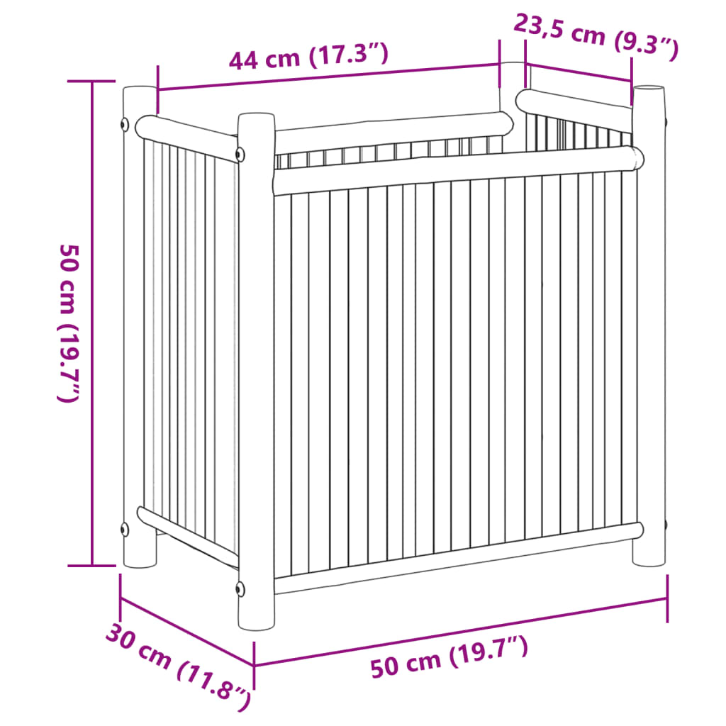 Sadilica 50 x 30 x 50 cm od bambusa