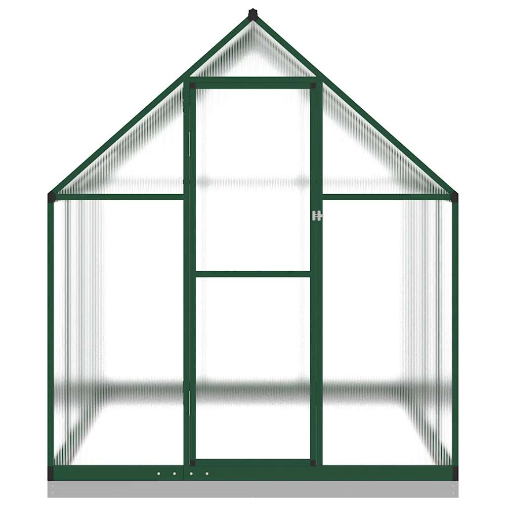 Staklenik s okvirom zeleni 224 x 169 x 202 cm aluminijski