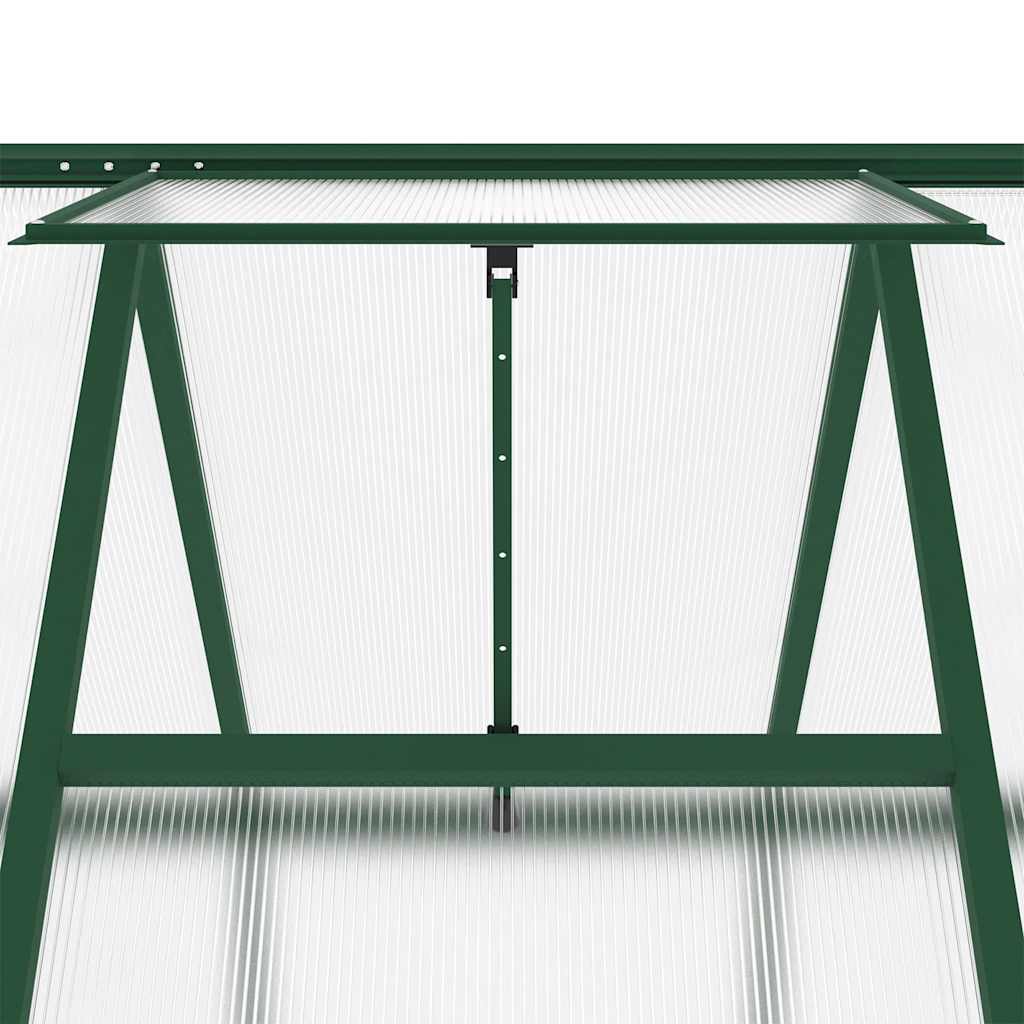 Staklenik s okvirom zeleni 224 x 169 x 202 cm aluminijski