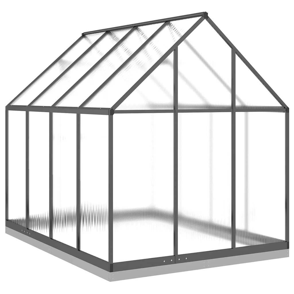 Staklenik s okvirom antracit 224 x 169 x 202 cm aluminijski