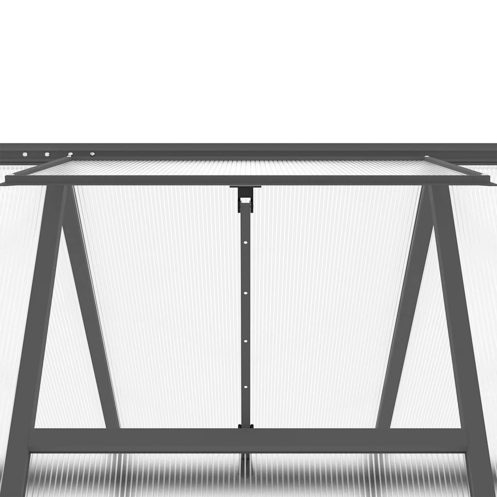 Staklenik s okvirom antracit 334 x 169 x 195 cm aluminijski
