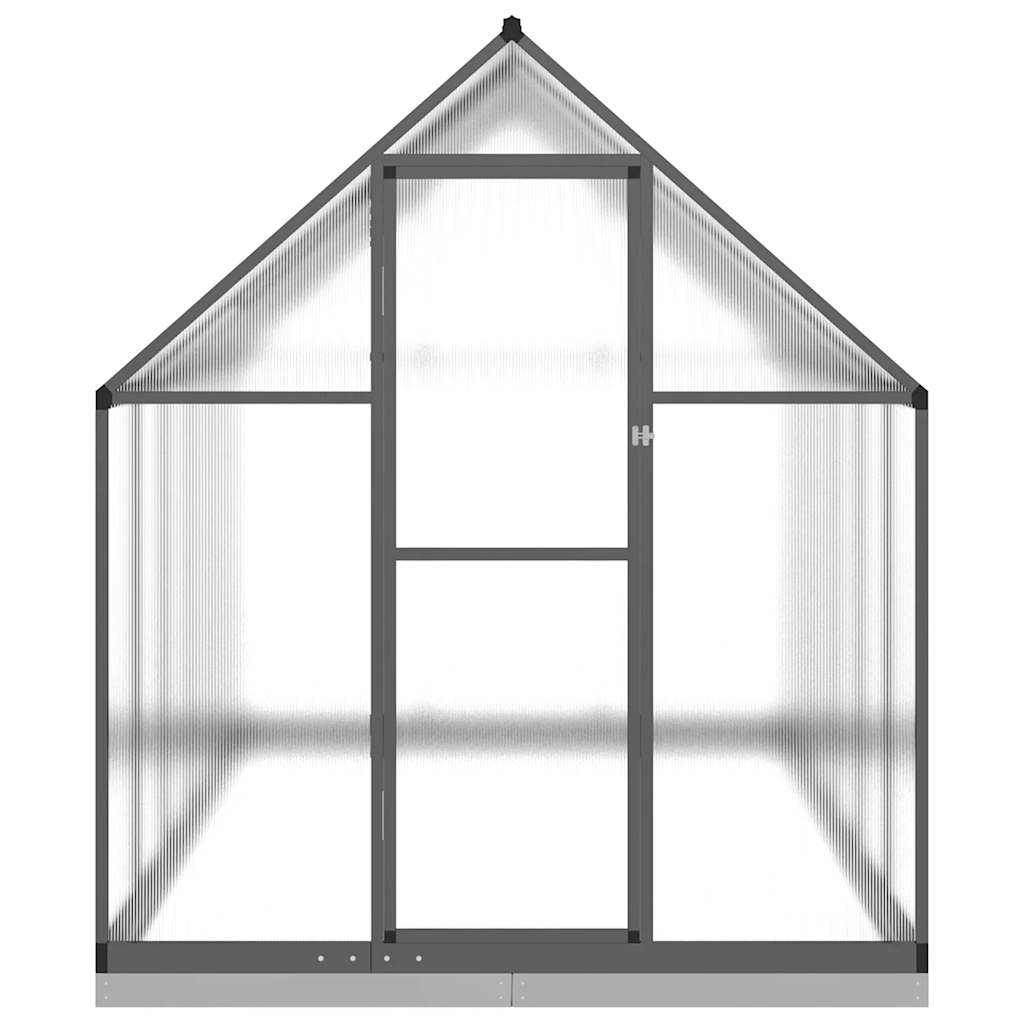 Staklenik s okvirom antracit 334 x 169 x 202 cm aluminijski