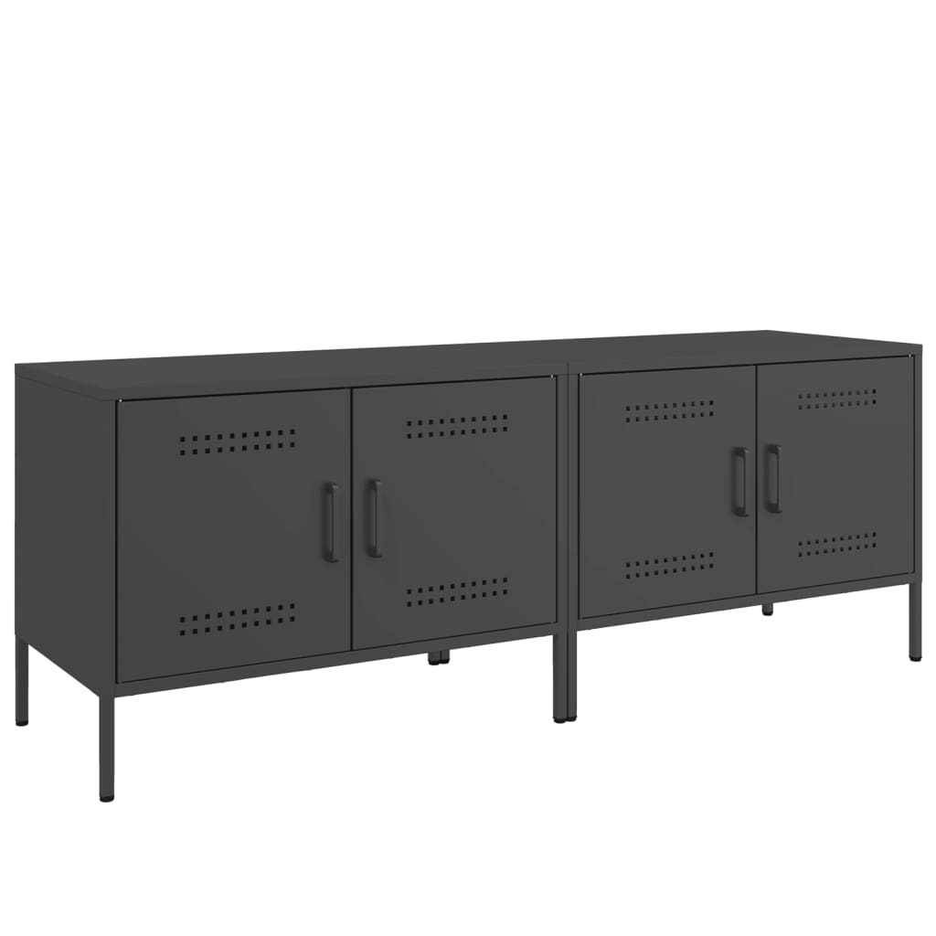 TV ormarići 2 kom crni 68 x 39 x 50,5 cm čelični