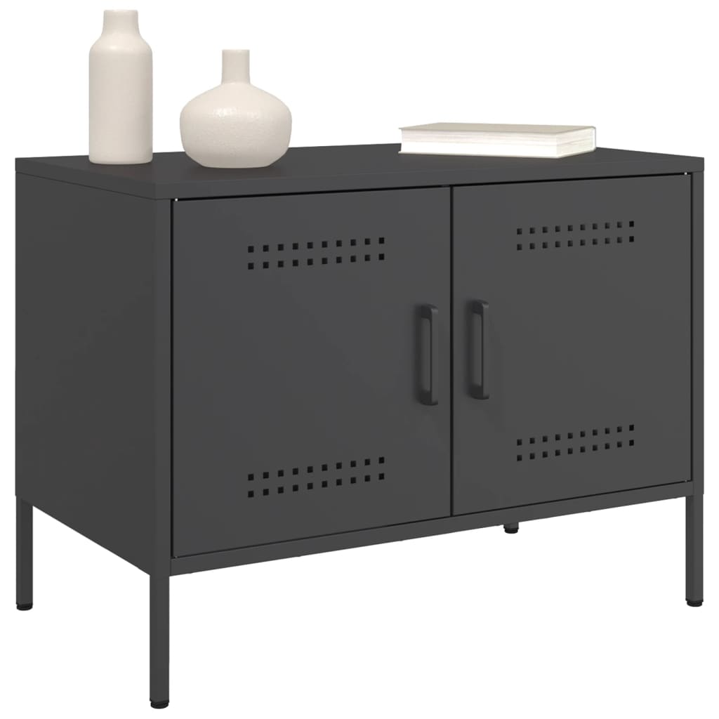 TV ormarići 2 kom crni 68 x 39 x 50,5 cm čelični