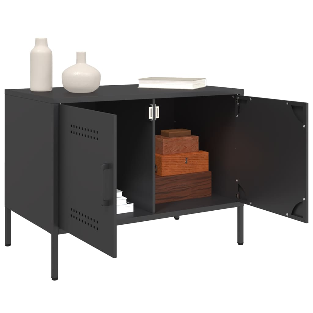 TV ormarići 2 kom crni 68 x 39 x 50,5 cm čelični