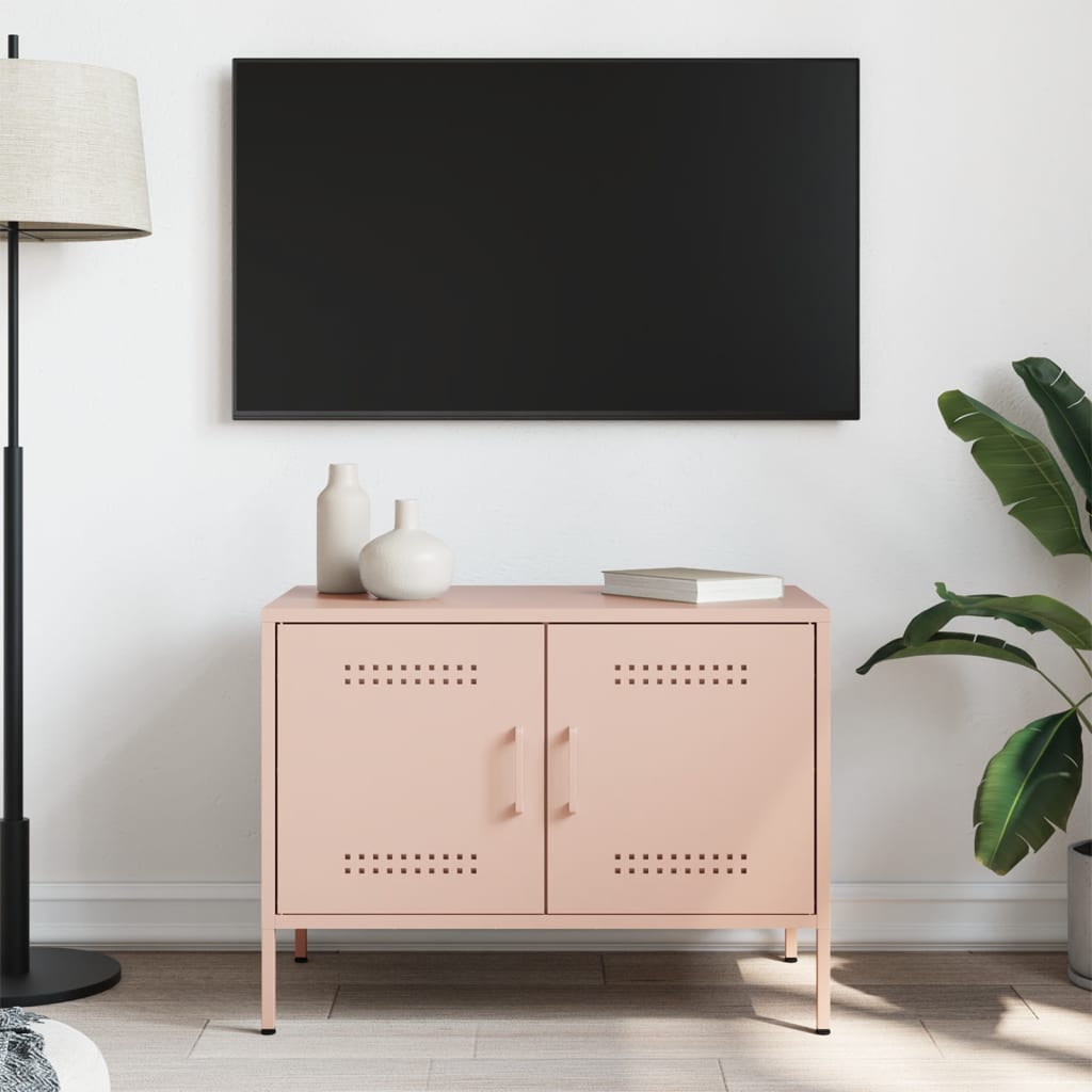 TV ormarić ružičasti 68 x 39 x 50,5 cm čelični