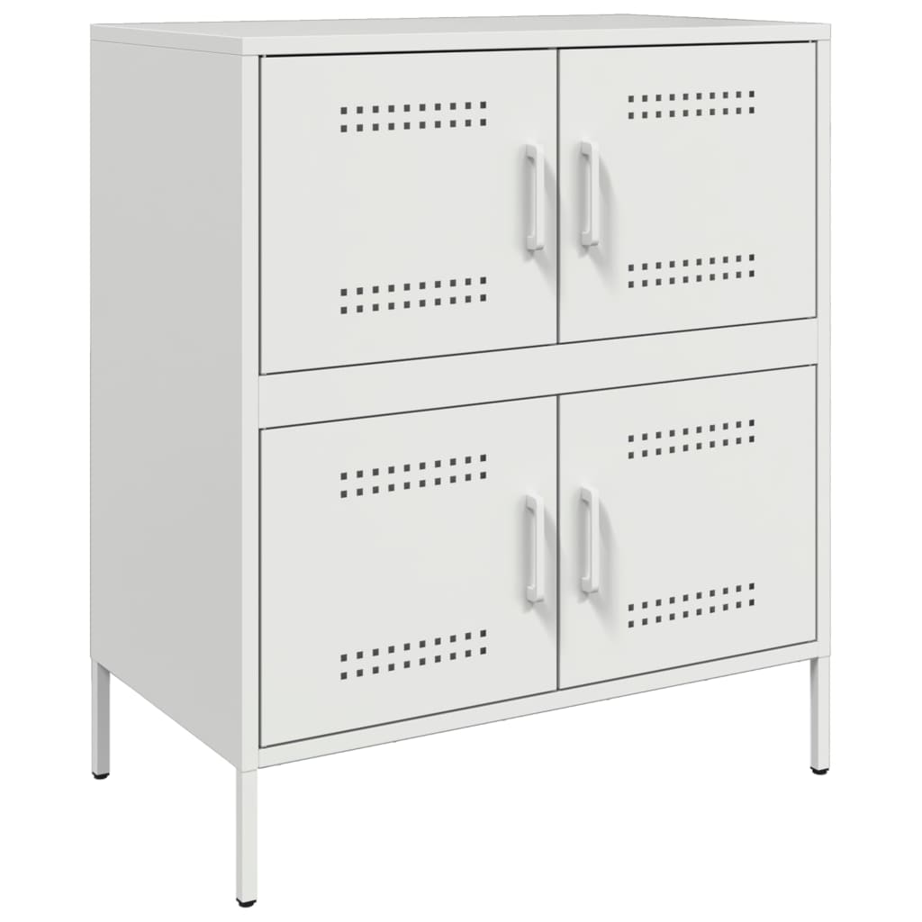 Komoda bijela 68 x 39 x 79 cm čelična