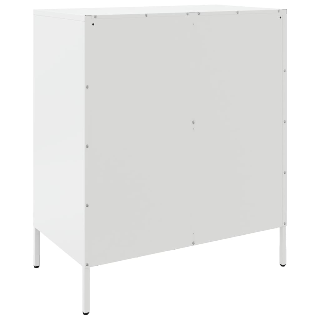 Komoda bijela 68 x 39 x 79 cm čelična