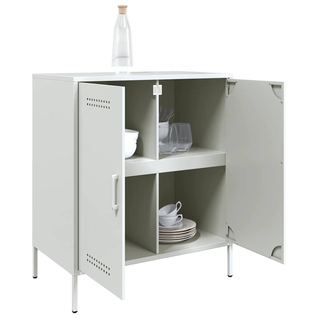 Komoda bijela 68 x 39 x 79 cm čelična