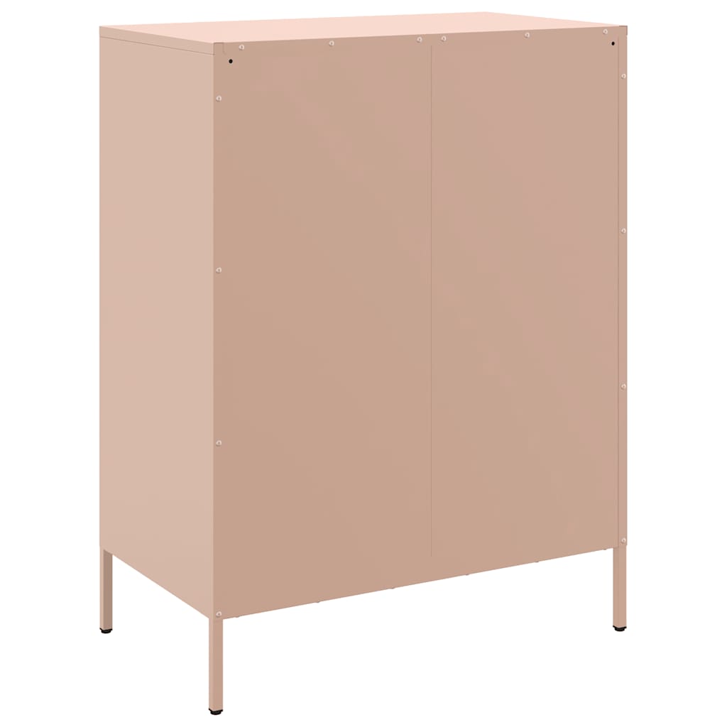 Komoda ružičasta 68 x 39 x 89 cm čelična