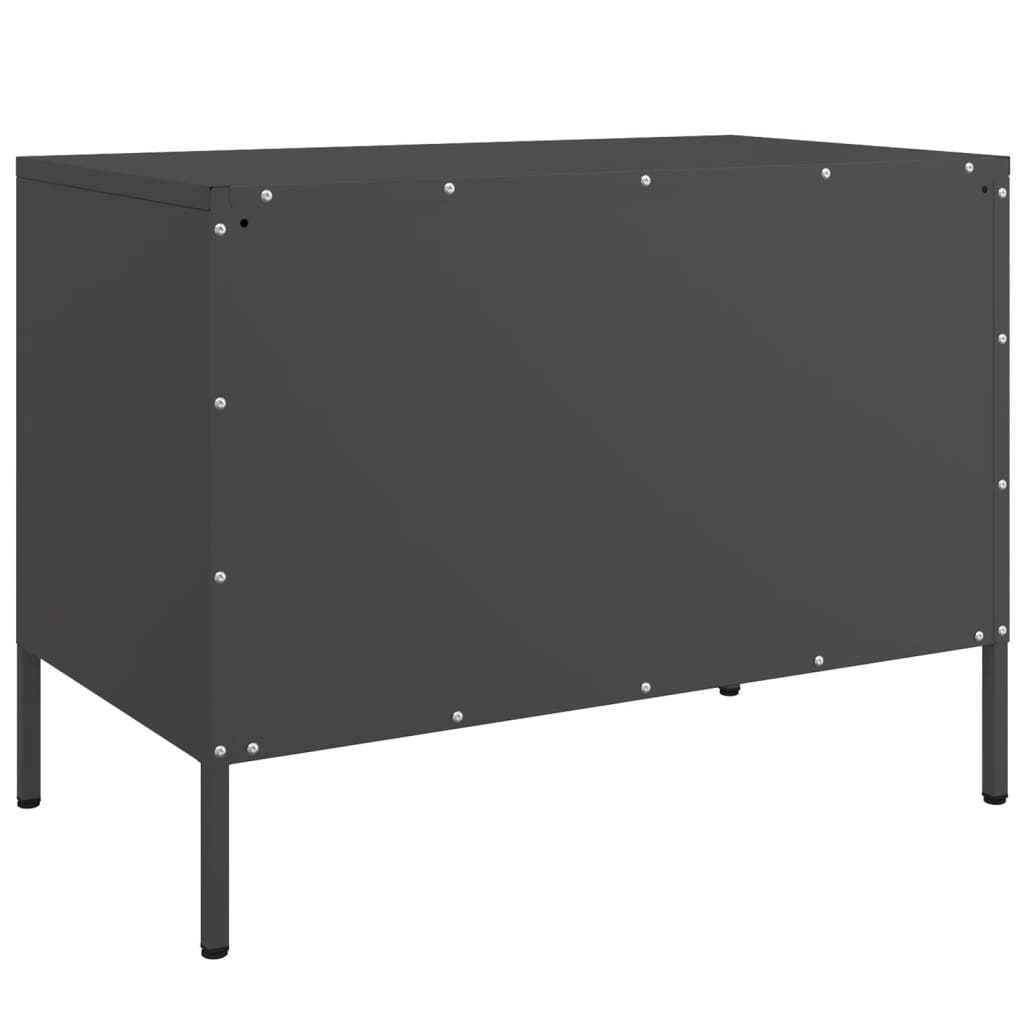TV ormarići 2 kom crni 68 x 39 x 50,5 cm čelični