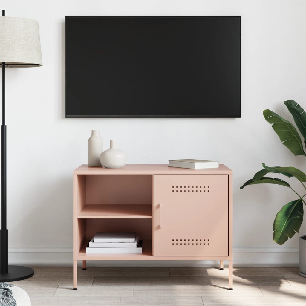 TV ormarić ružičasti 68 x 39 x 50,5 cm čelični