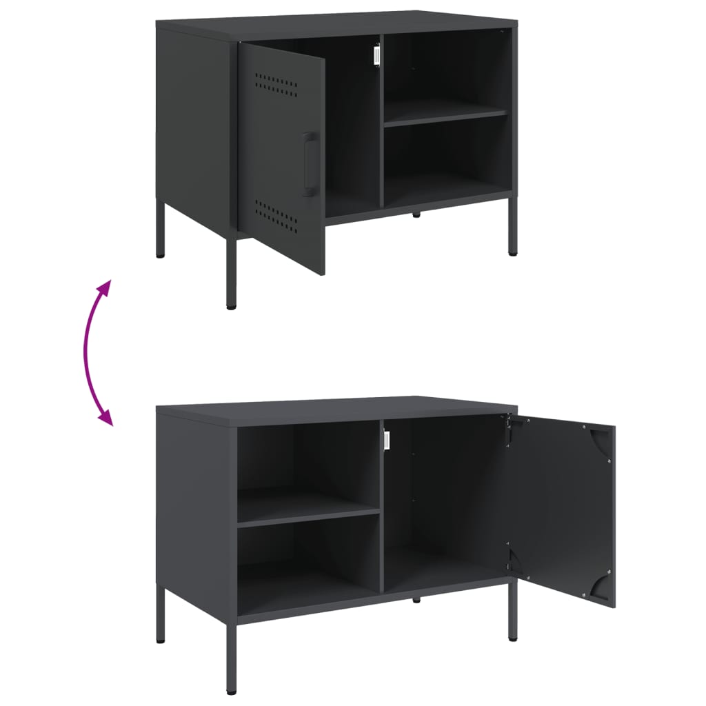 TV ormarić antracit 68 x 39 x 50,5 cm čelični