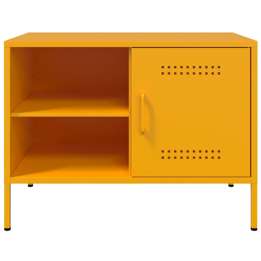 TV ormarići 2 kom žuta boja senfa 68 x 39 x 50,5 cm čelični