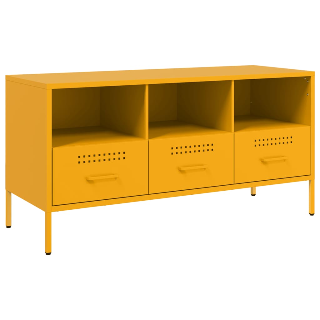 TV ormarić boja senfa 100,5 x 39 x 50,5 cm čelični