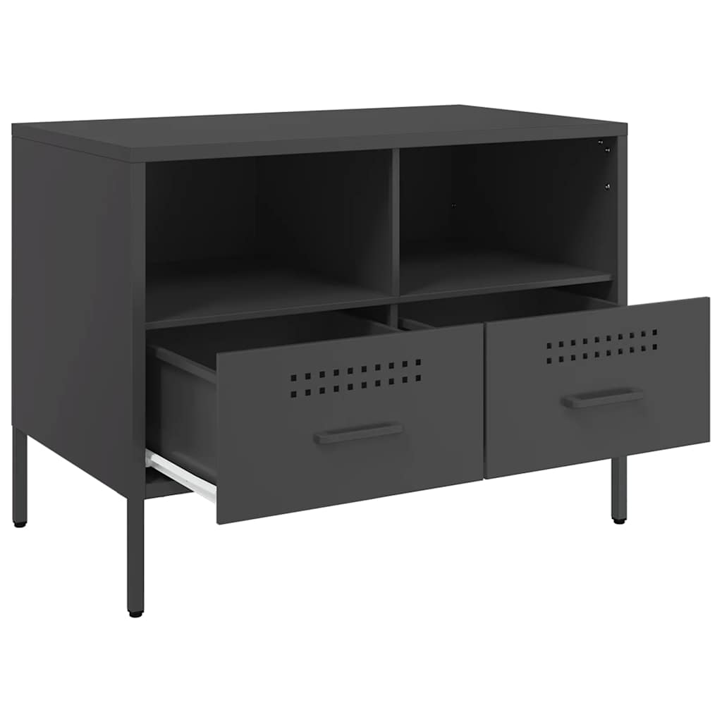 TV ormarići 2 kom crni 68 x 39 x 50,5 cm čelični