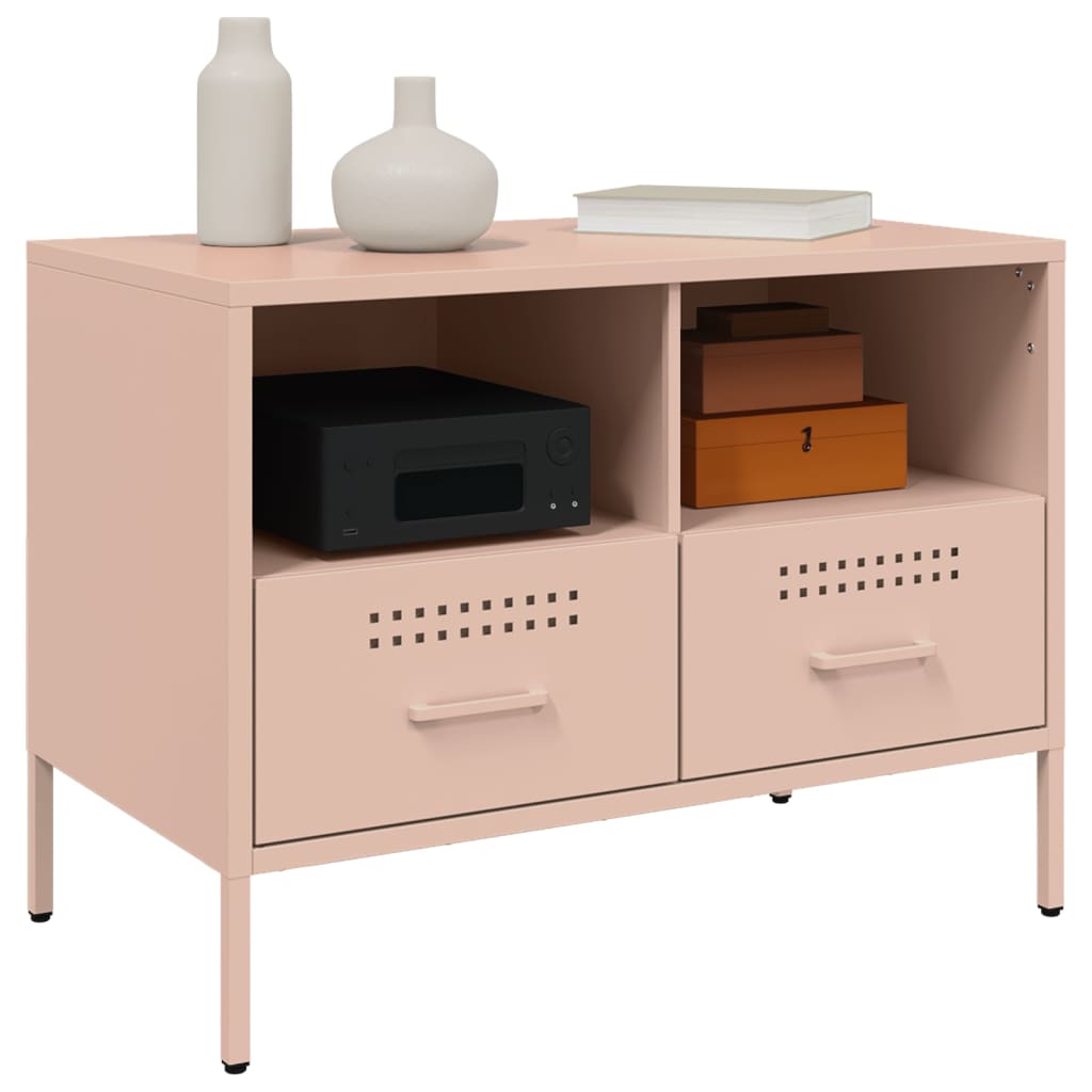 TV ormarići 2 kom ružičasti 68 x 39 x 50,5 cm čelični