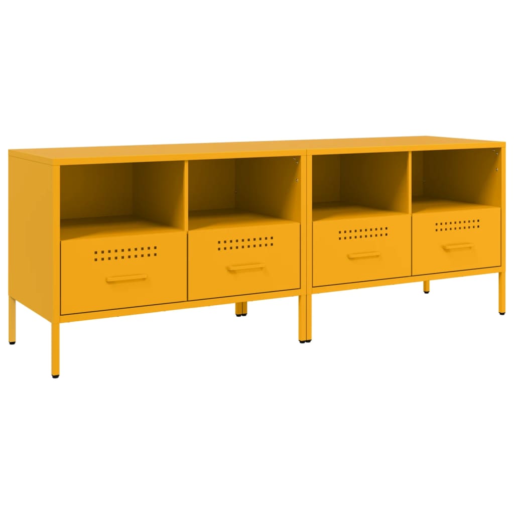 TV ormarići 2 kom boja senfa 68 x 39 x 50,5 cm čelični