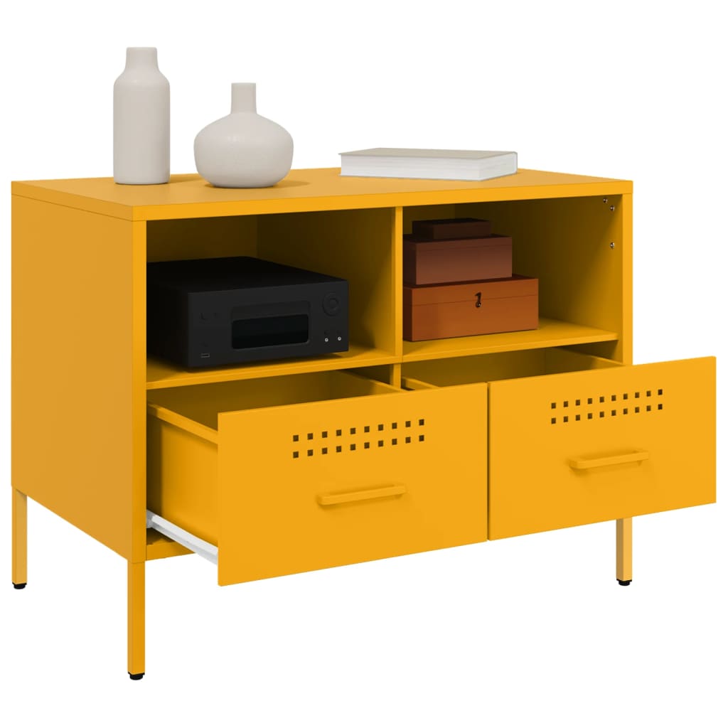 TV ormarići 2 kom boja senfa 68 x 39 x 50,5 cm čelični