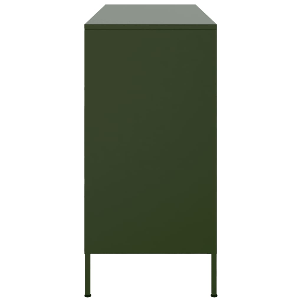 Komoda maslinastozeleni 100,5 x 39 x 79 cm čelična