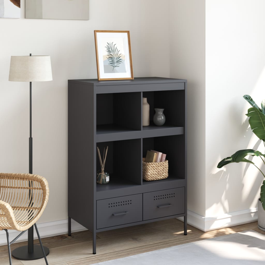Visoka komoda antracit 68x39x101,5 cm od čelika