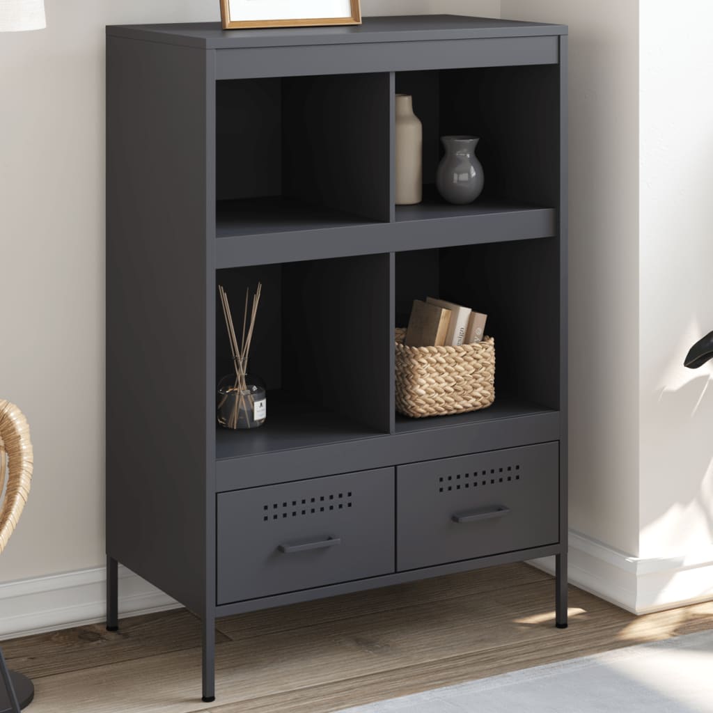 Visoka komoda antracit 68x39x101,5 cm od čelika