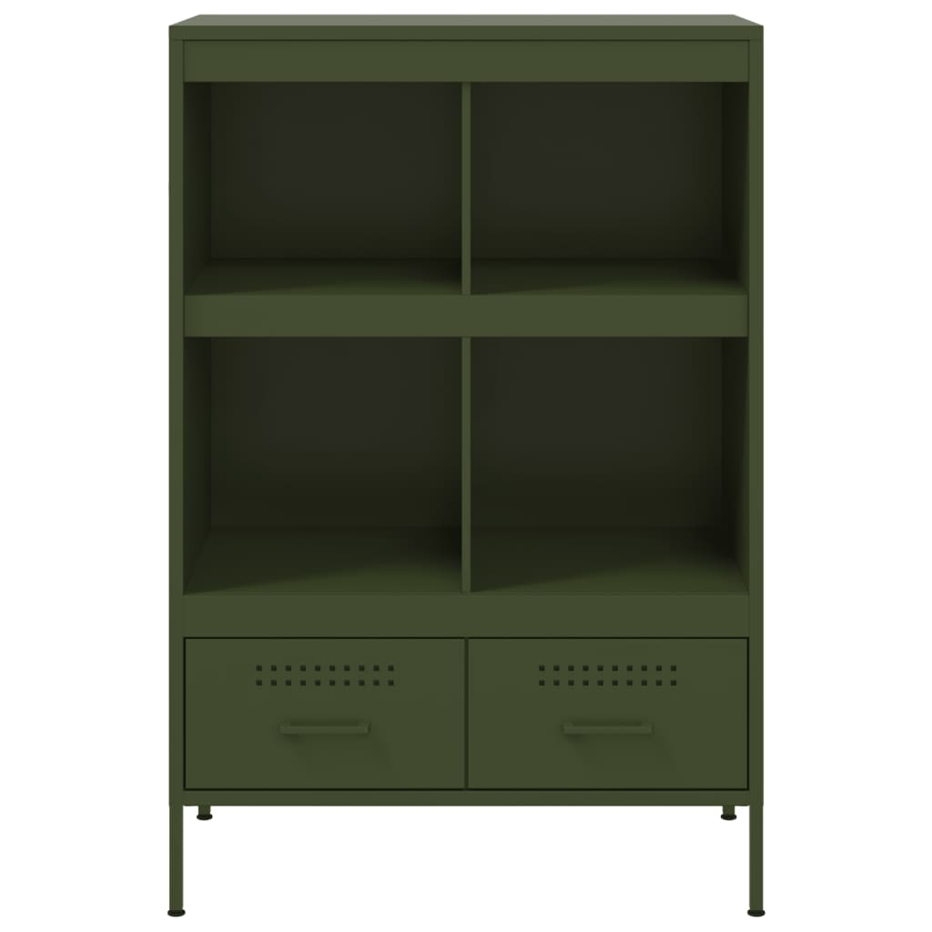 Visoka komoda maslinastozeleni 68x39x101,5 cm od čelika