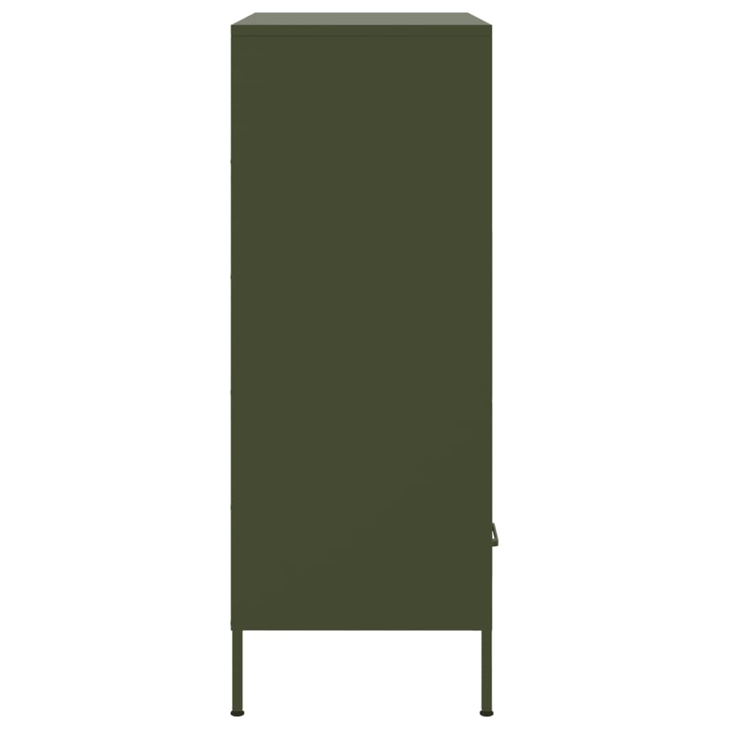 Visoka komoda maslinastozeleni 68x39x101,5 cm od čelika