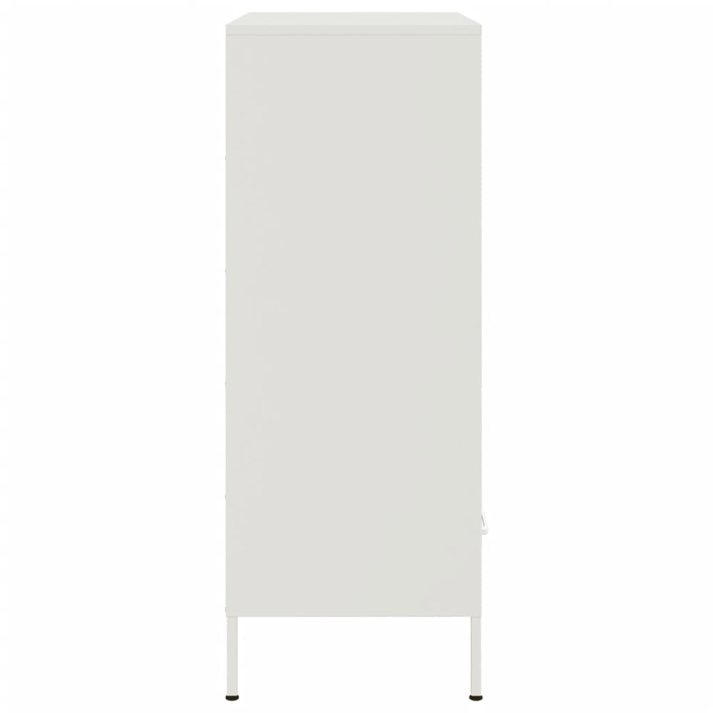 Visoka komoda bijela 68x39x101,5 cm od čelika