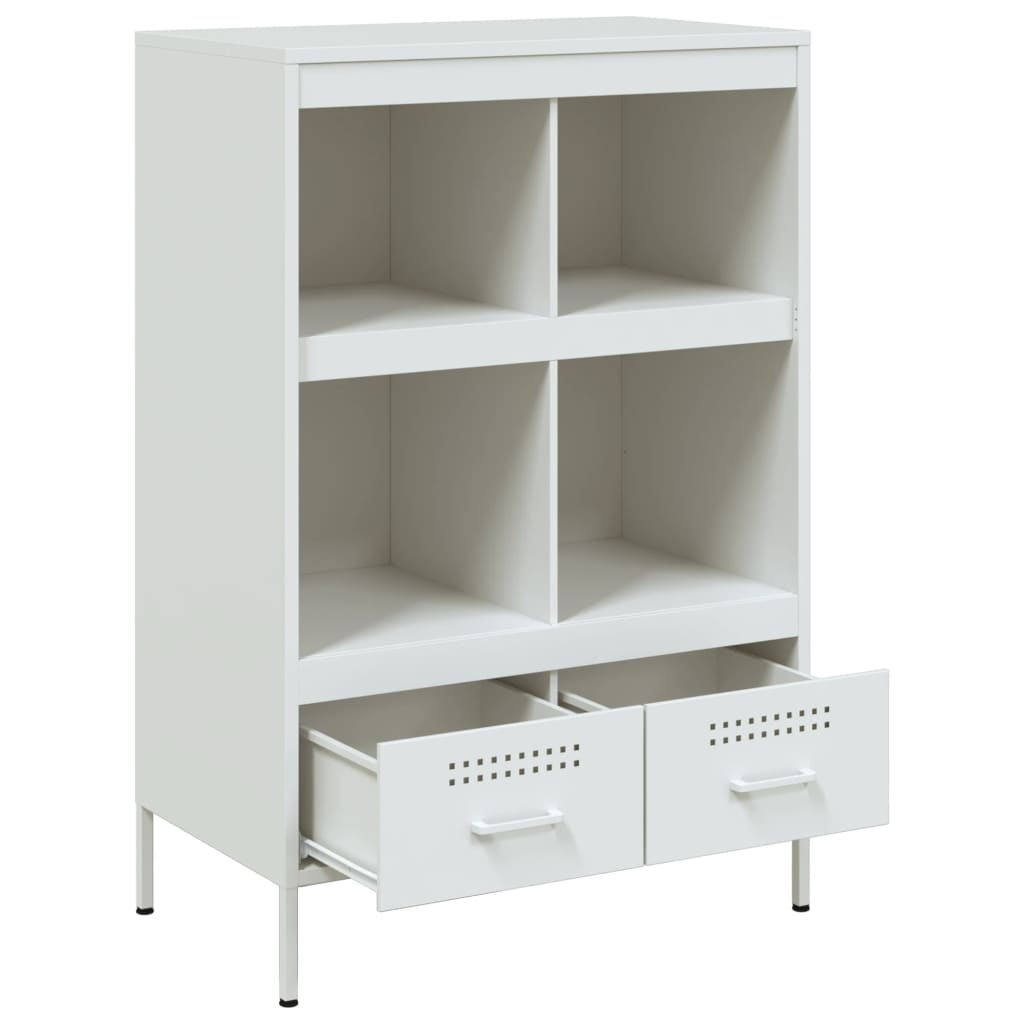 Visoka komoda bijela 68x39x101,5 cm od čelika