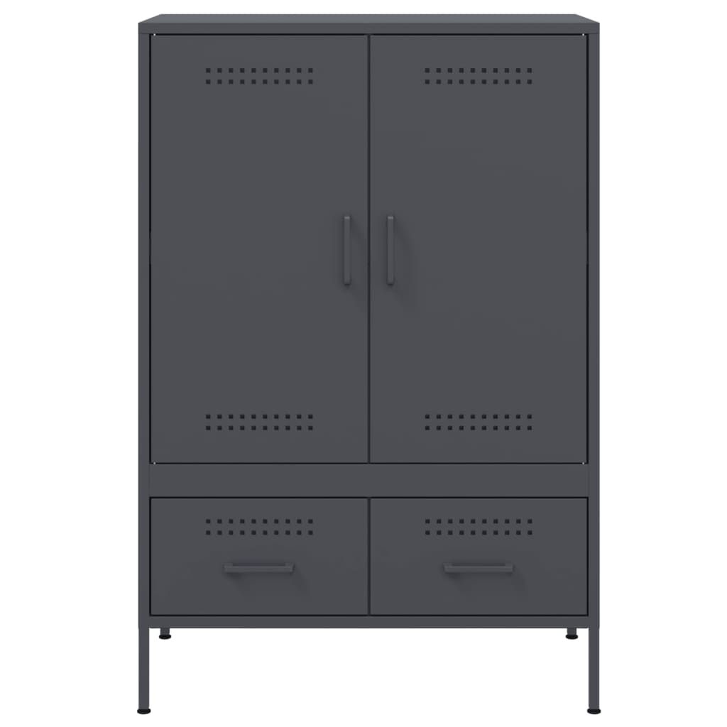 Visoka komoda antracit 68x39x101,5 cm od čelika