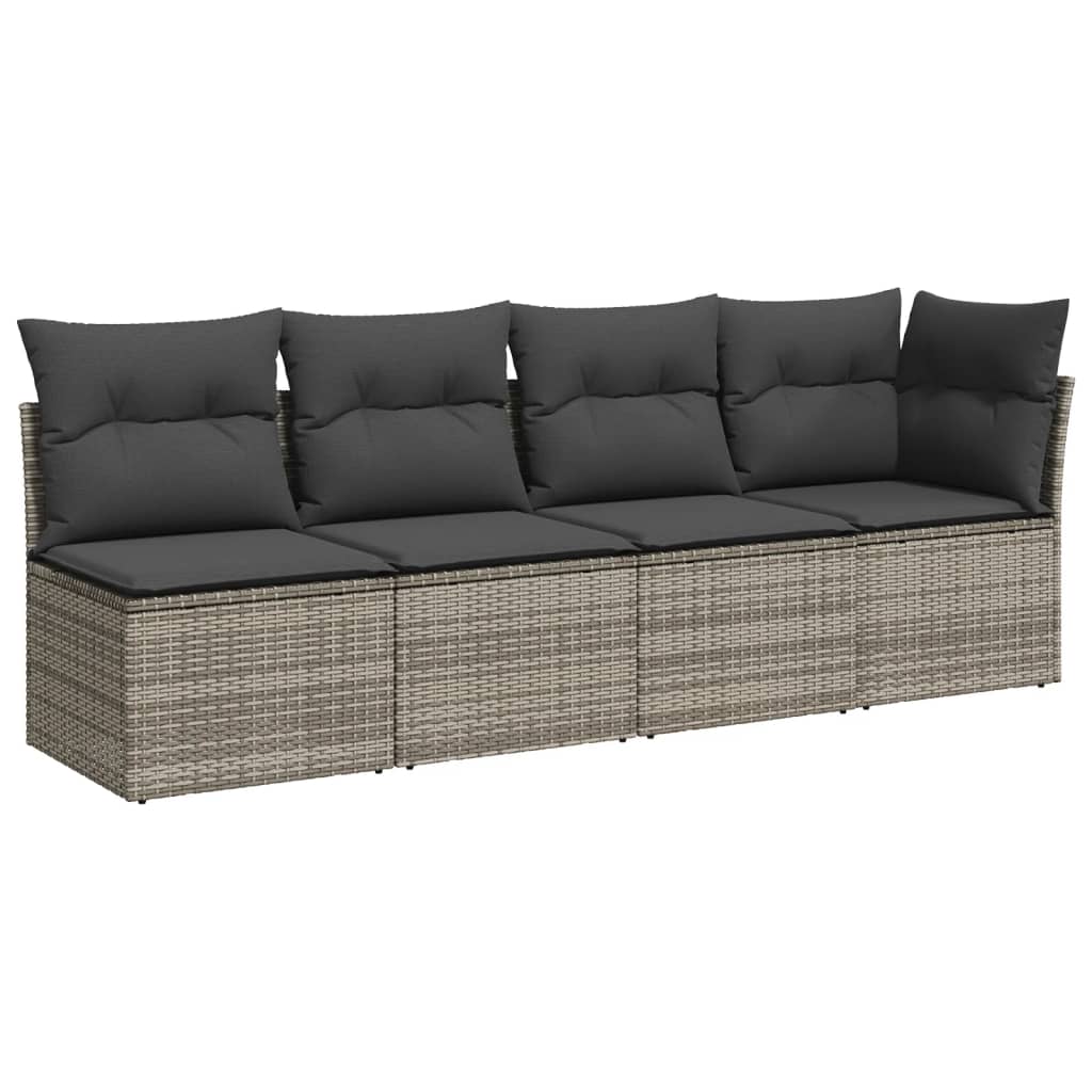 7-dijelni set vrtnih sofa sivi od poliratana