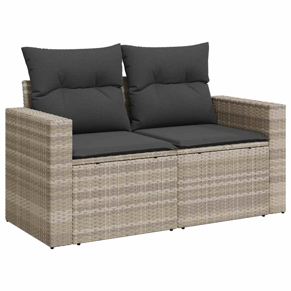 7-dijelni set vrtnih sofa svjetlosivi od poliratana