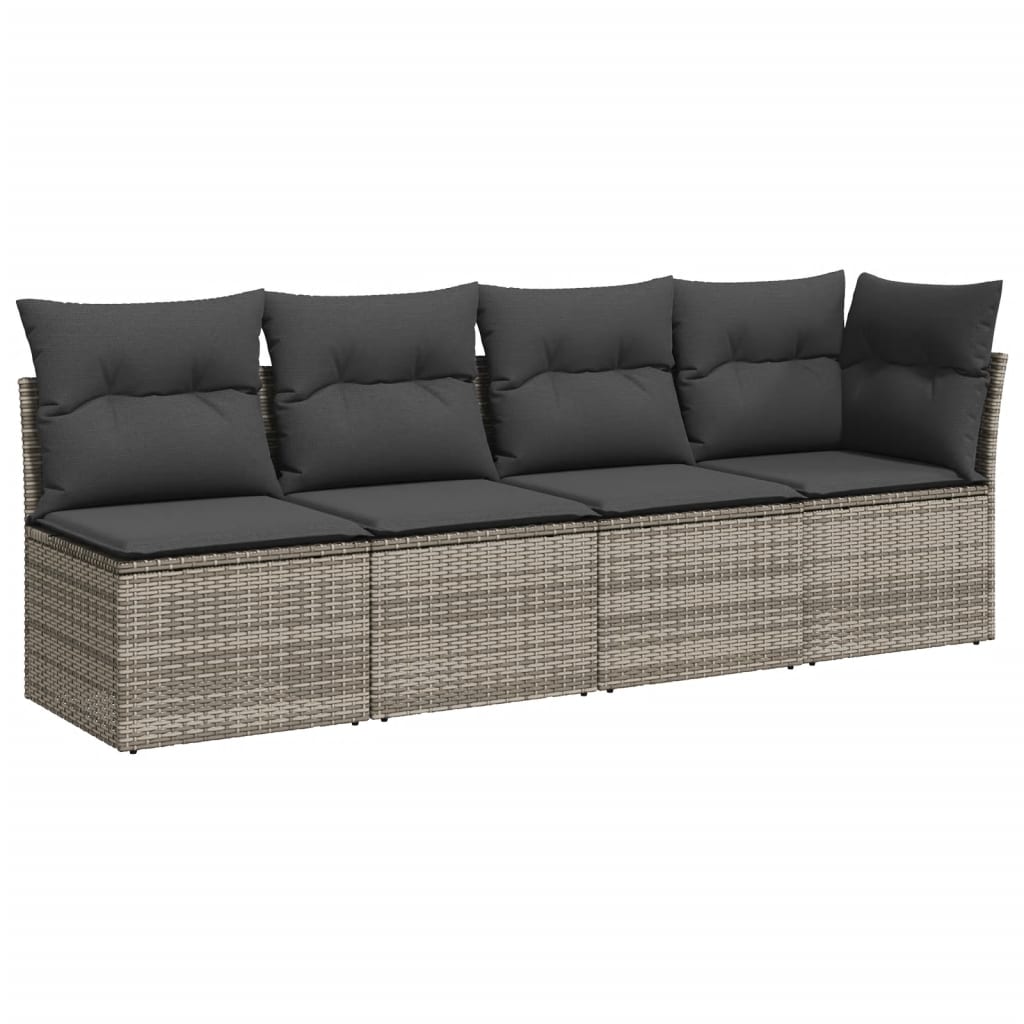 7-dijelni set vrtnih sofa sivi od poliratana