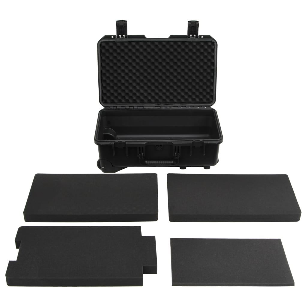 Prijenosni kovčeg crni 55 x 35 x 22,5 cm od PP-a