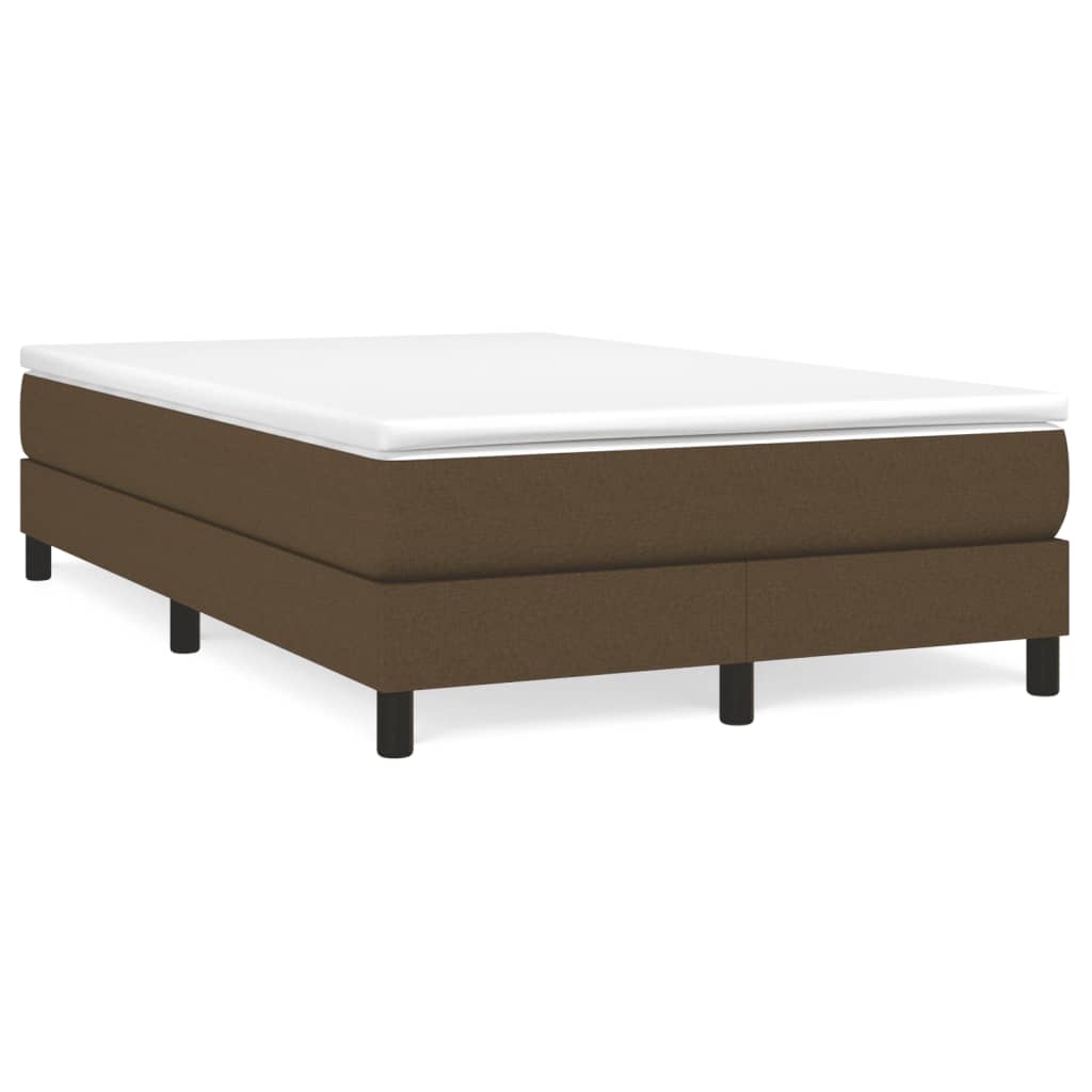 Krevet box spring s madracem tamnosmeđi 120 x 190 cm od tkanine
