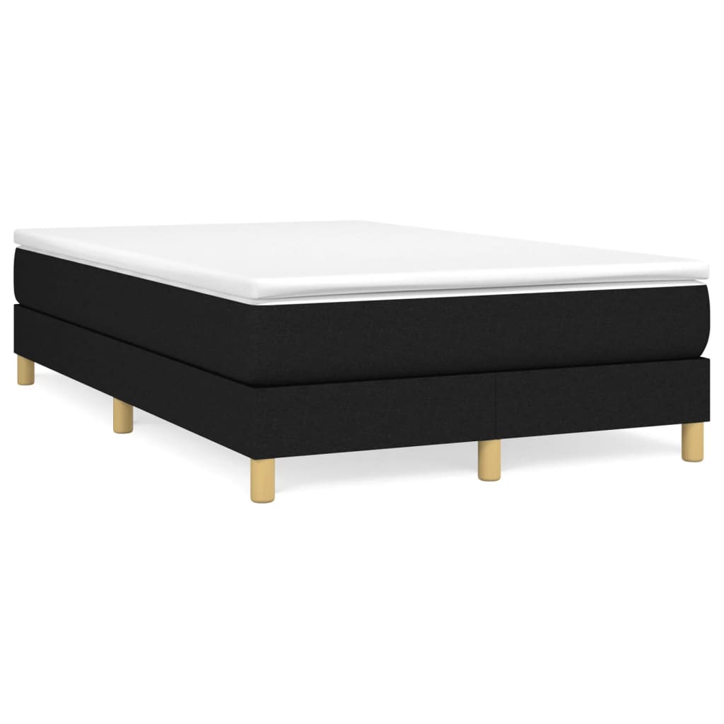 Krevet box spring s madracem crni 120 x 190 cm od tkanine