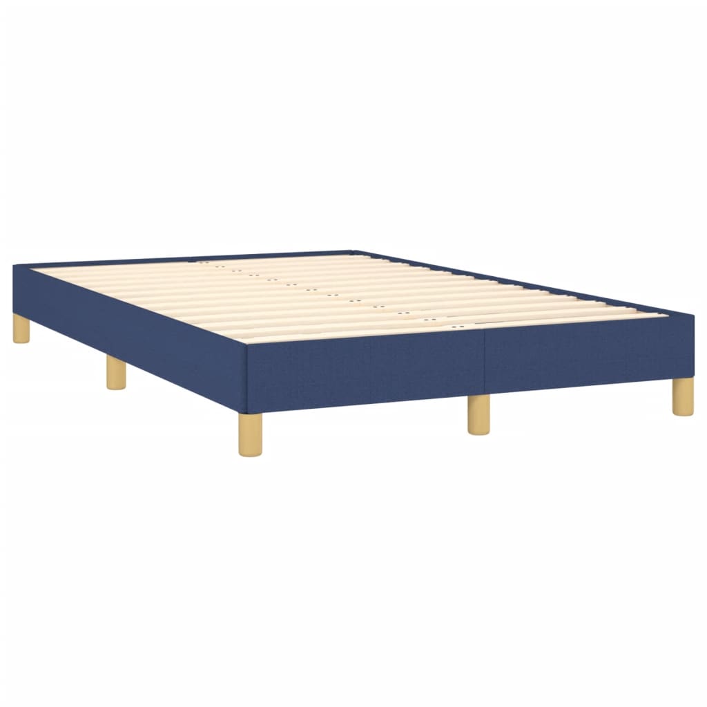 Krevet s oprugama i madracem plavi 120 x 190 cm od tkanine