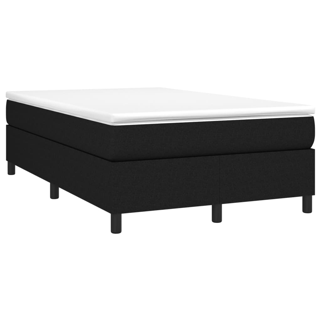 Krevet box spring s madracem crni 120 x 190 cm od tkanine