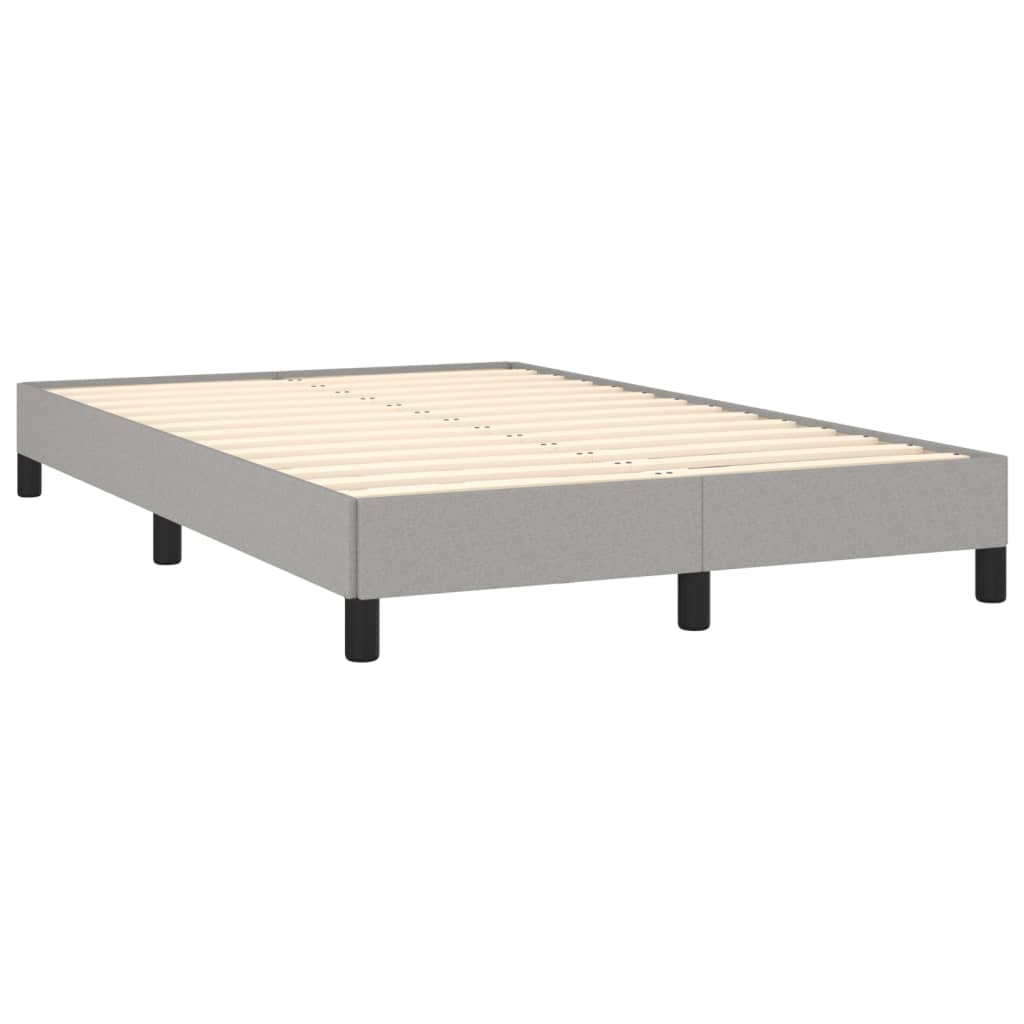 Krevet s oprugama i madracem svjetlosivi 120x190 cm od tkanine