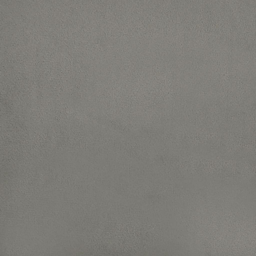 Krevet s oprugama i madracem svjetlosivi 120x190 cm baršunasti