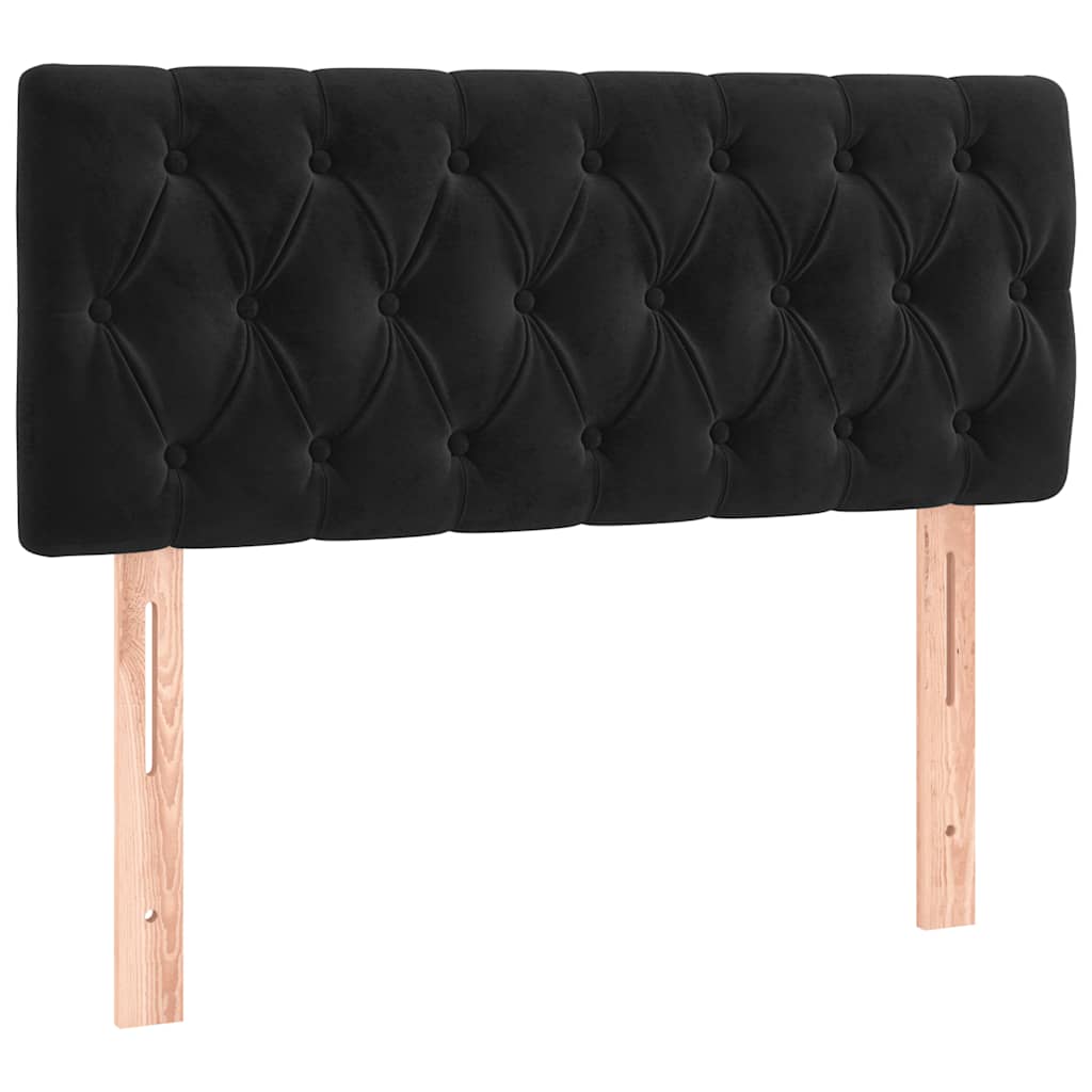 Krevet box spring s madracem crni 120 x 190 cm baršunasti