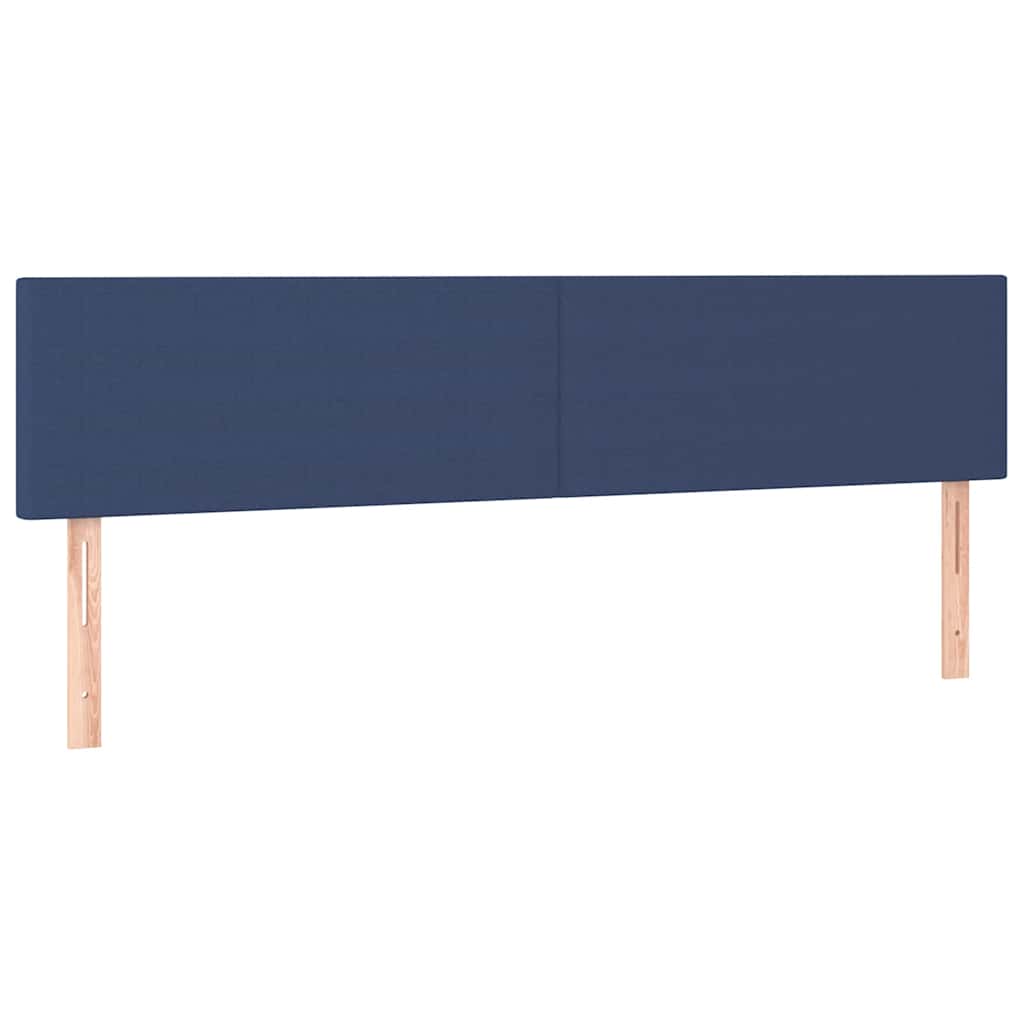 Krevet s oprugama i madracem plavi 120 x 190 cm od tkanine