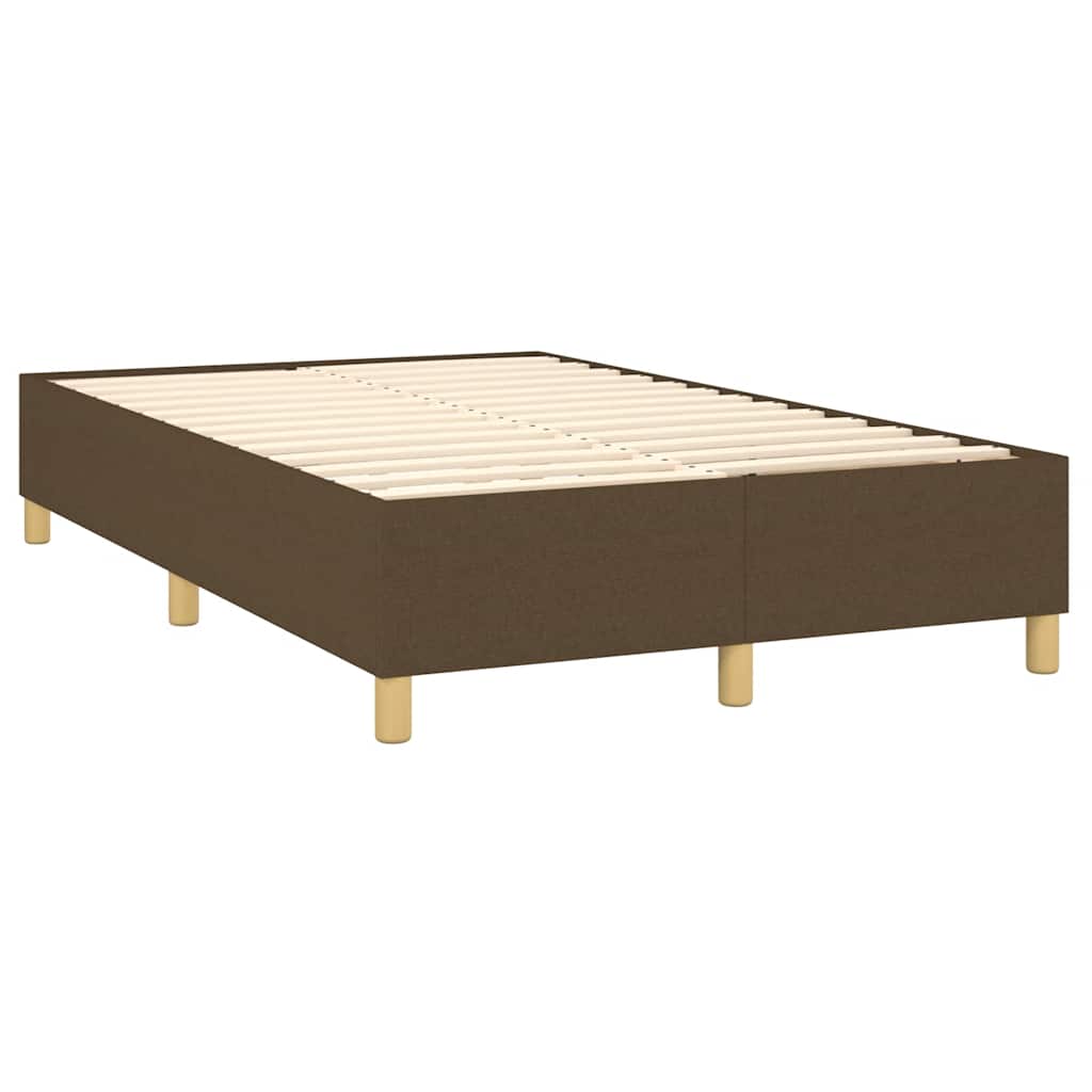 Krevet box spring s madracem tamnosmeđi 120 x 190 cm od tkanine