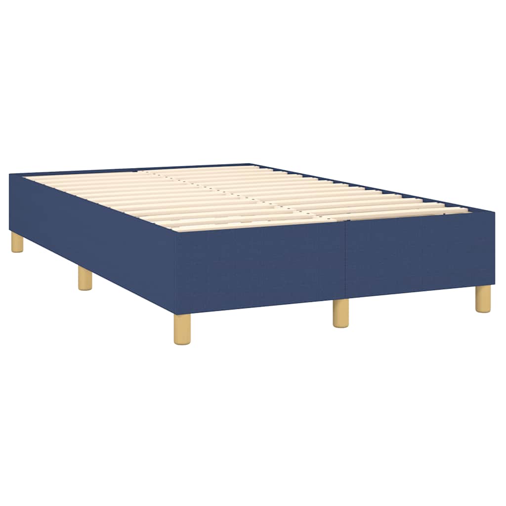 Krevet s oprugama i madracem plavi 120 x 190 cm od tkanine