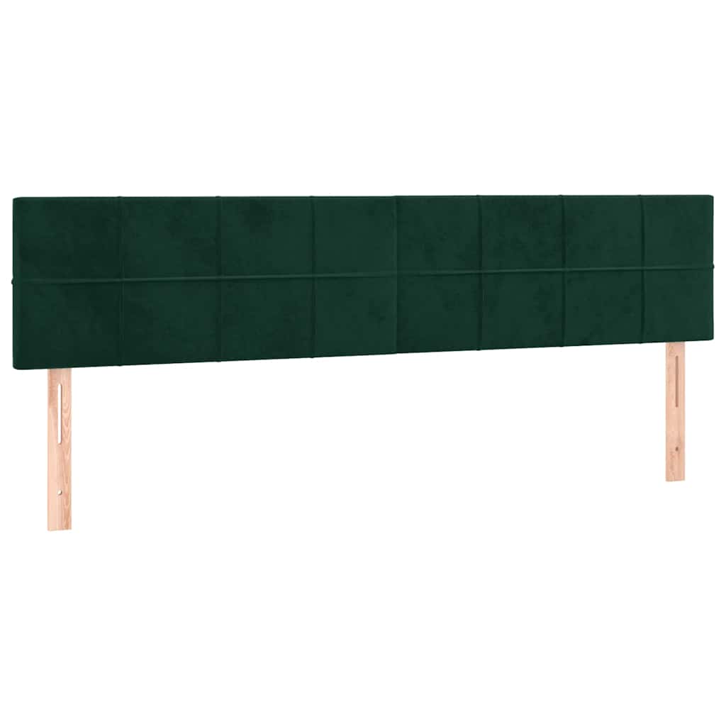 Krevet box spring s madracem tamnozeleni 120x190 cm baršunasti