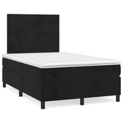 Krevet box spring s madracem crni 120 x 190 cm baršunasti