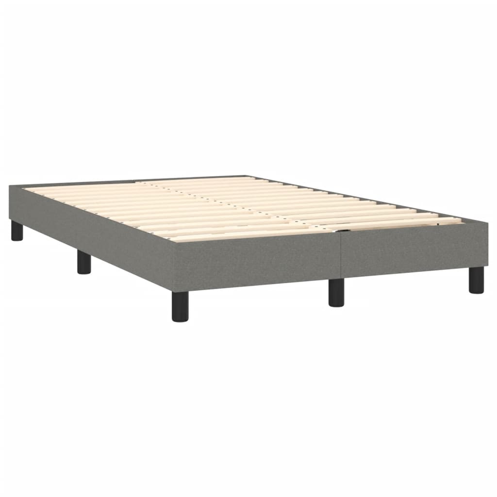 Krevet box spring s madracem LED tamnosivi 120 x 190 cm tkanina